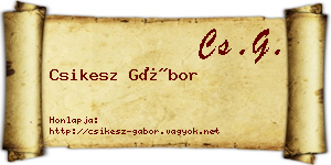 Csikesz Gábor névjegykártya