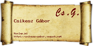 Csikesz Gábor névjegykártya